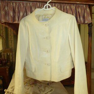 Moschino Yummy Cream Cropped Leather Jacket